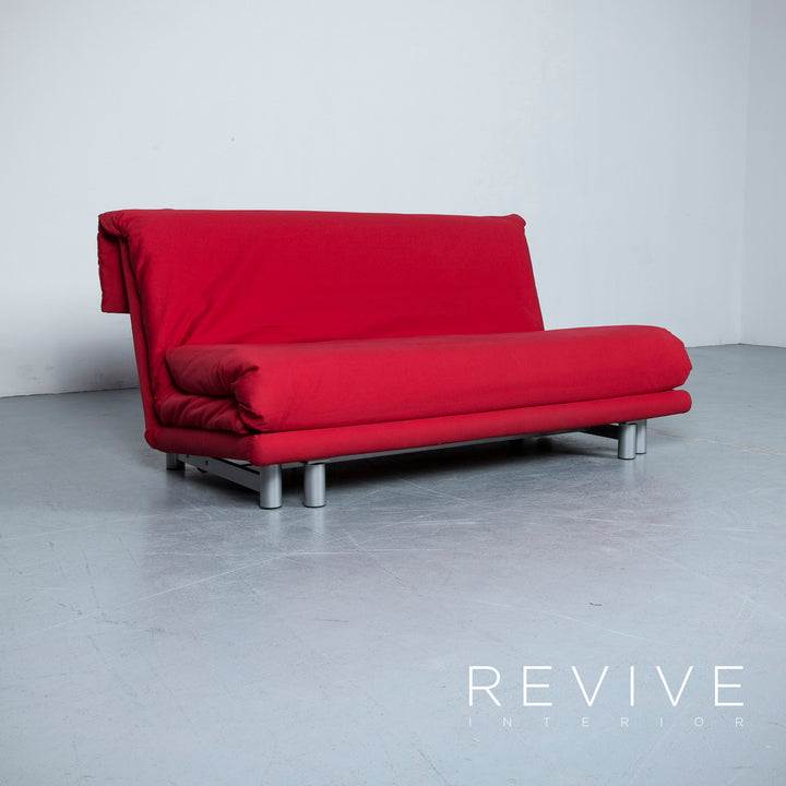 Lignet Roset Multyi Designer Schlaf Sofa Rot Stoff Dreisitzer Couch Funktion #5131