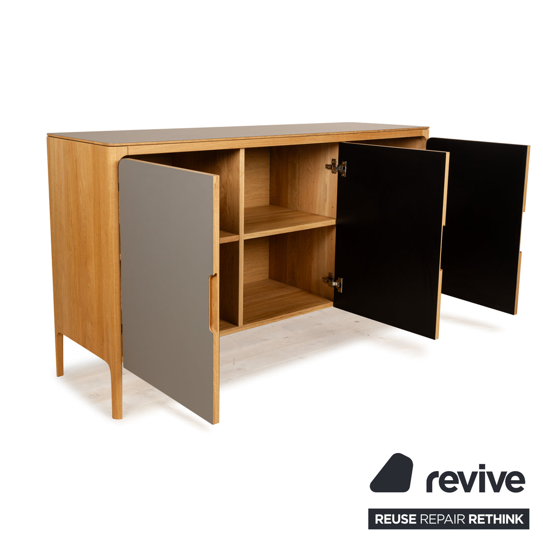 Linea-D Como Holz Sideboard Grau Braun