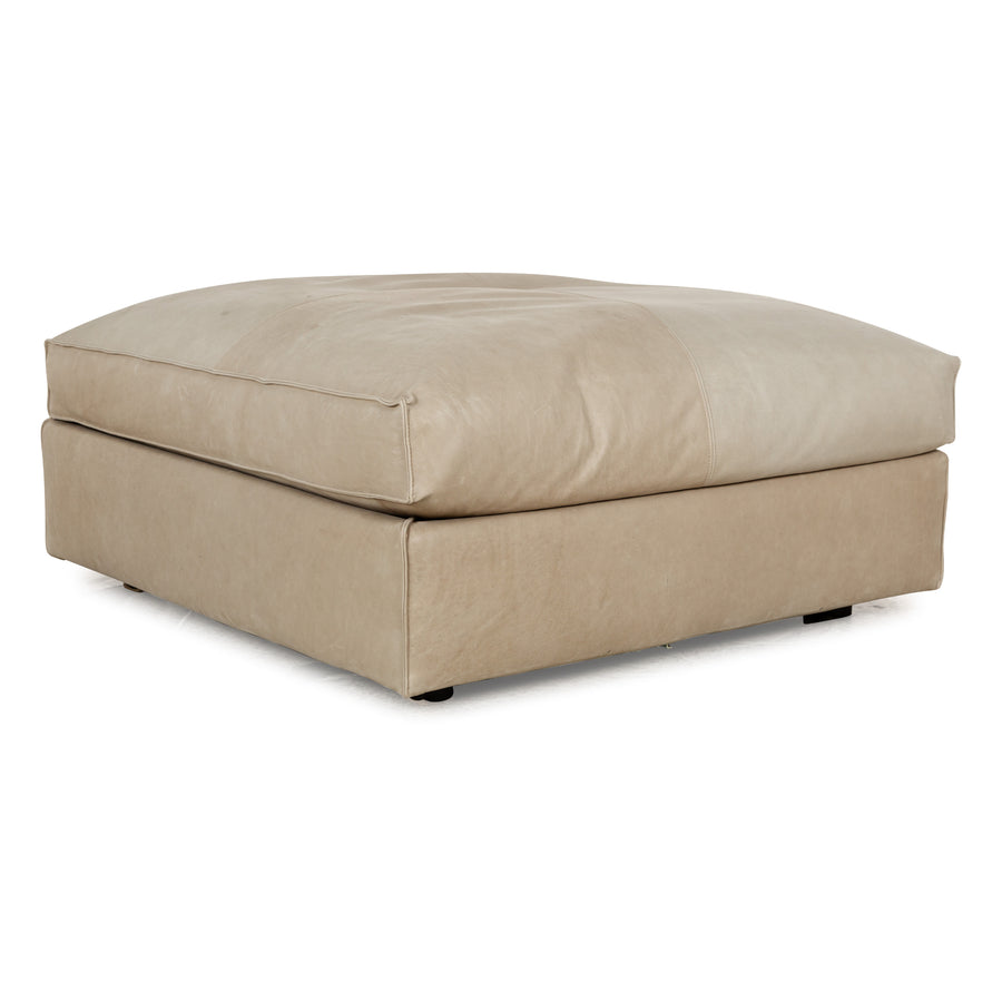 Linteloo Leder Hocker Creme Beige