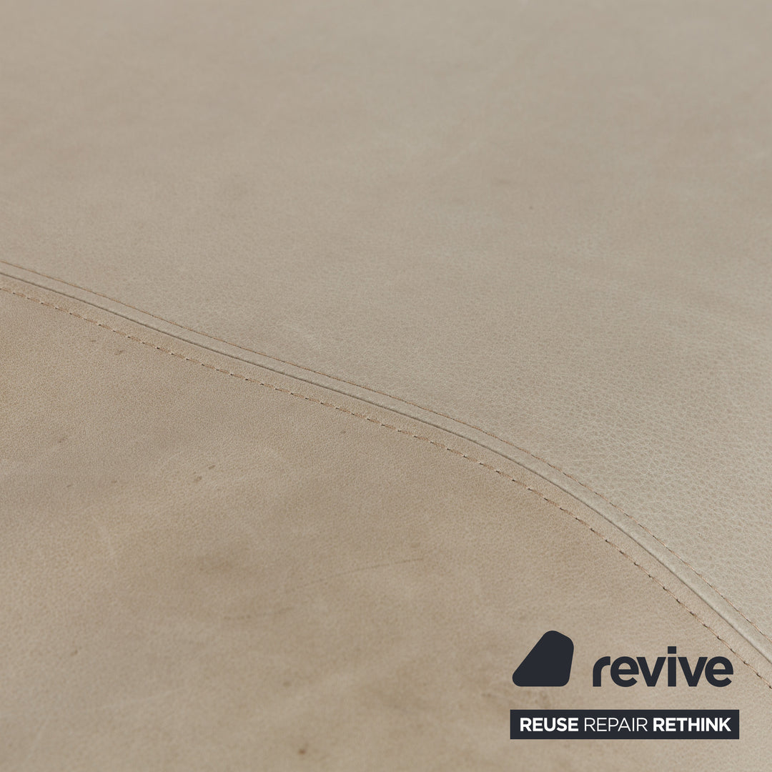 Linteloo leather stool cream beige