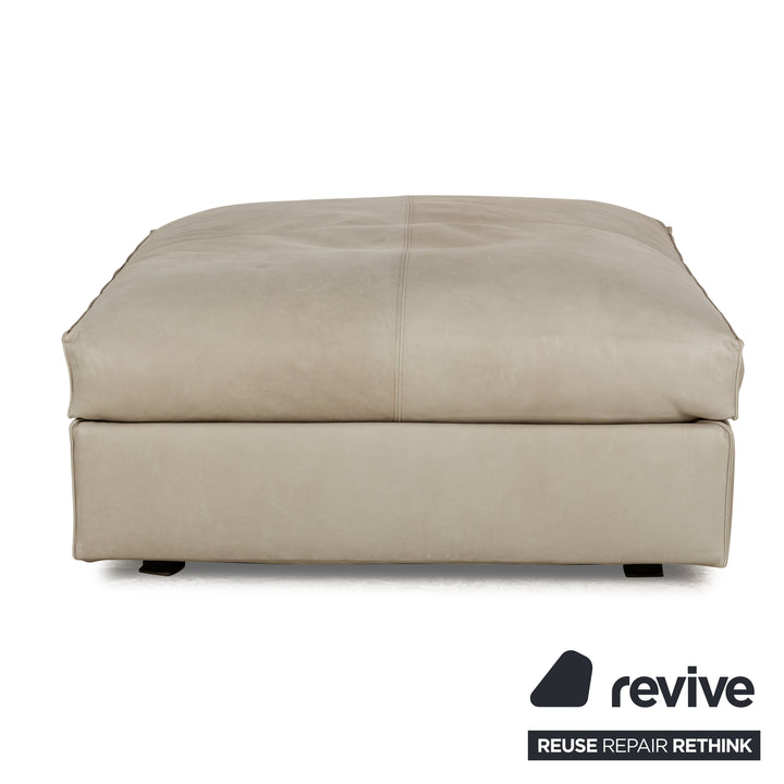 Linteloo leather stool cream beige