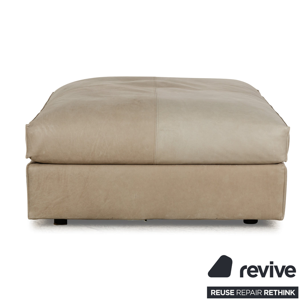 Linteloo leather stool cream beige