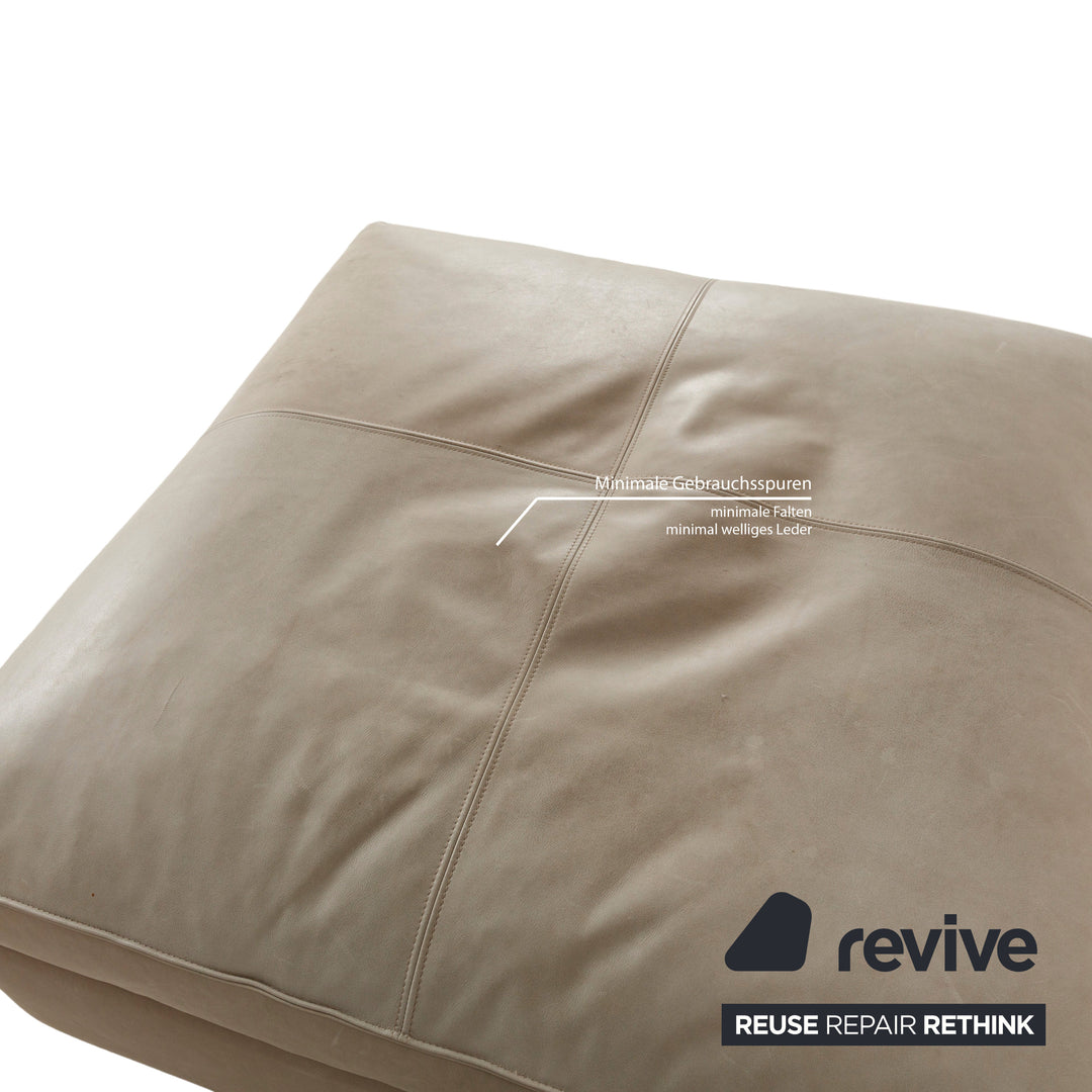 Linteloo leather stool cream beige