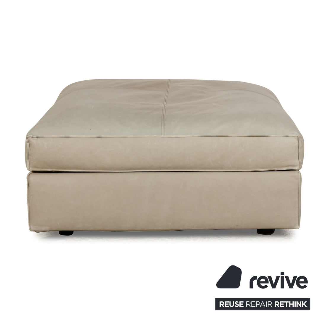 Linteloo leather stool cream beige