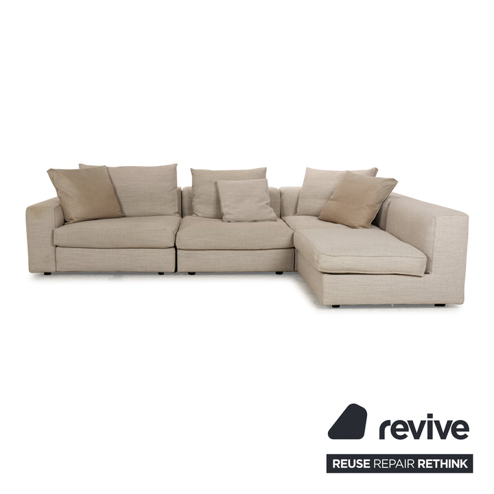 Linteloo Stoff Ecksofa Creme Beige Sofa Couch