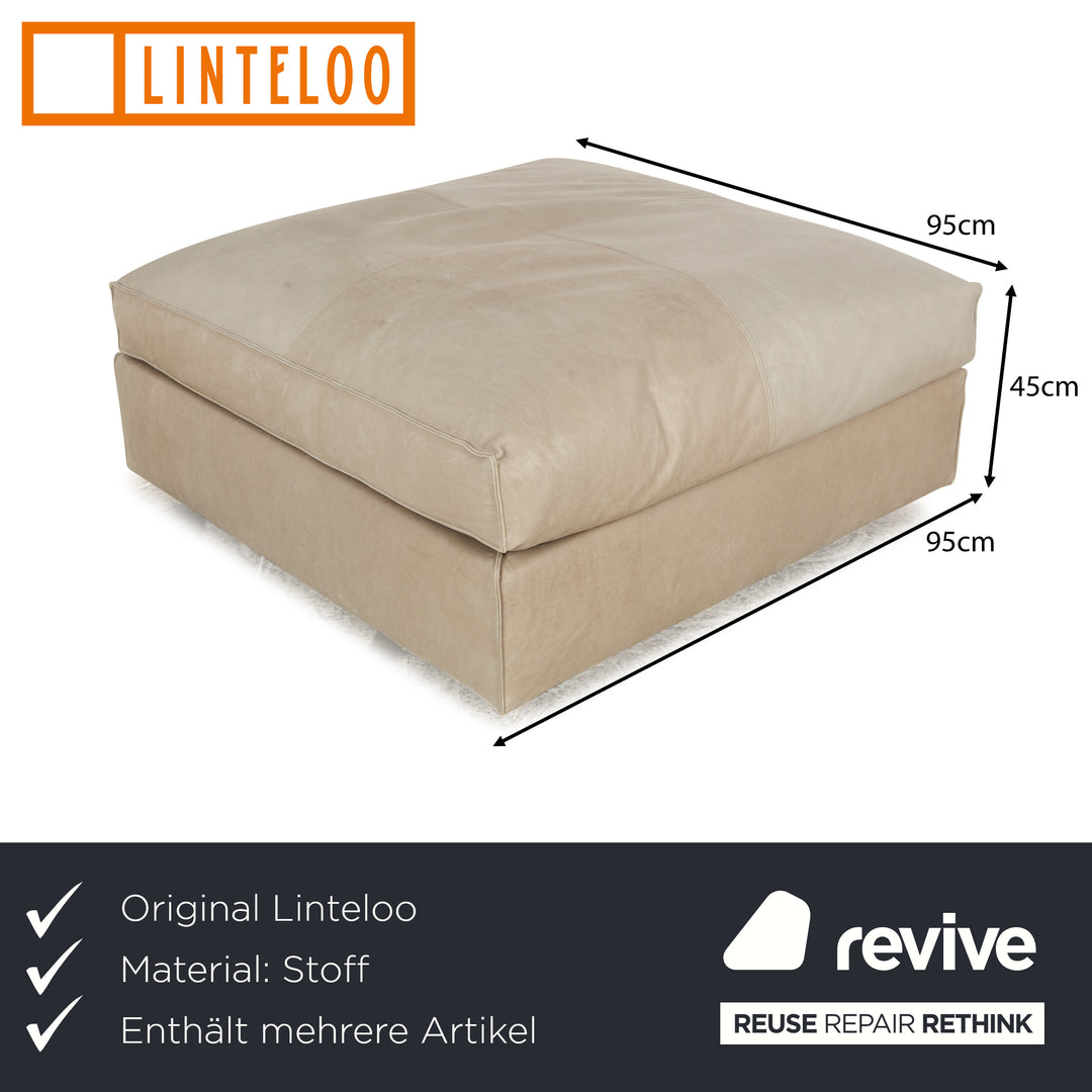 Linteloo fabric sofa set cream beige corner sofa couch stool