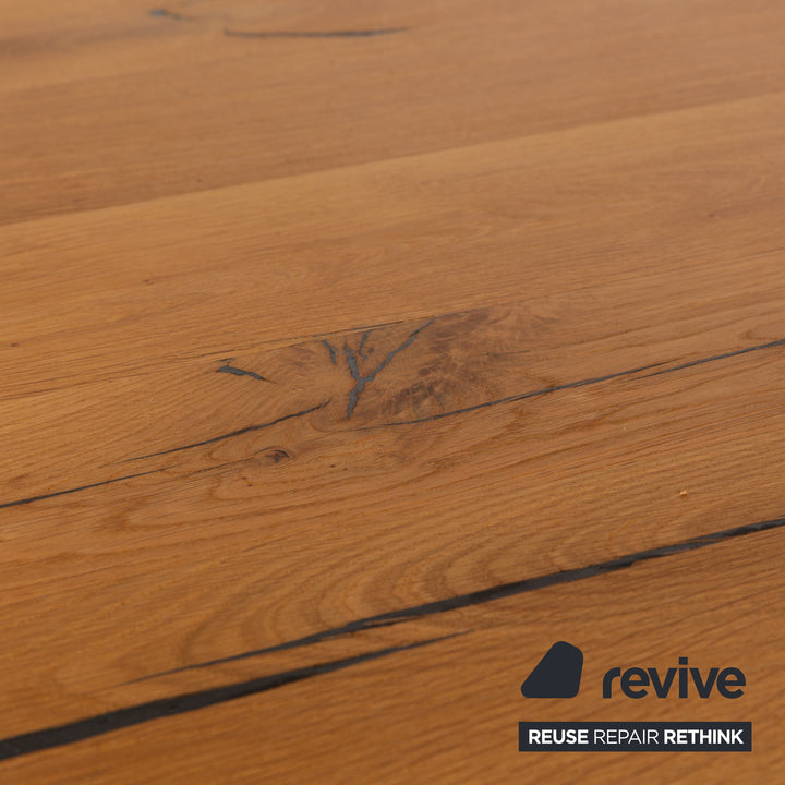 Lorenz&amp;Schmid wooden dining table brown oak 230 x 99 x 77 cm