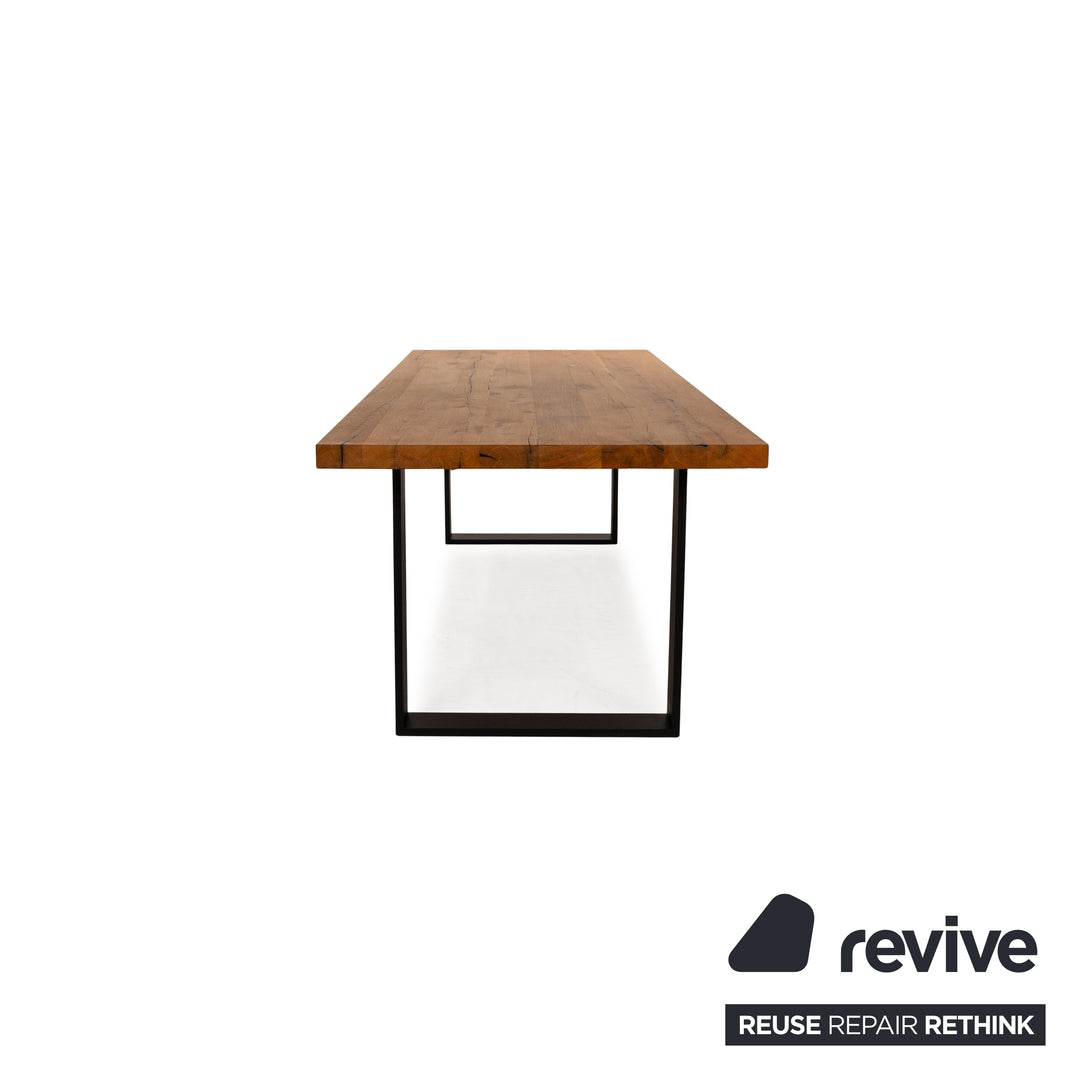 Lorenz&amp;Schmid table à manger en bois chêne brun 230 x 99 x 77 cm