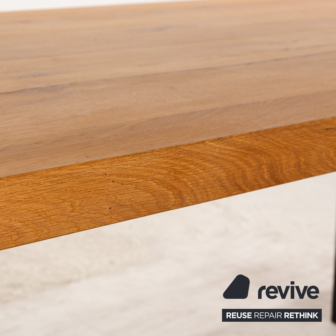 Lorenz&amp;Schmid wooden dining table brown oak 230 x 99 x 77 cm