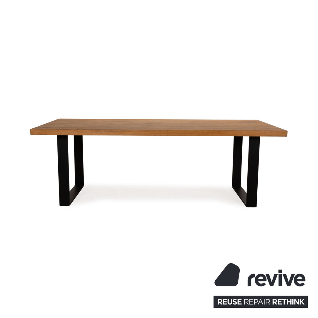 Lorenz&amp;Schmid wooden dining table brown oak 230 x 99 x 77 cm