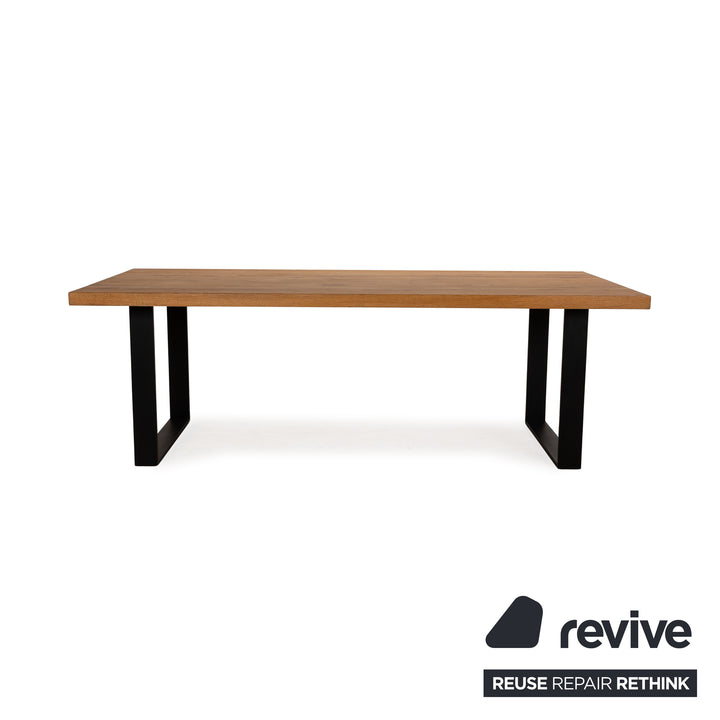 Lorenz&amp;Schmid wooden dining table brown oak 230 x 99 x 77 cm