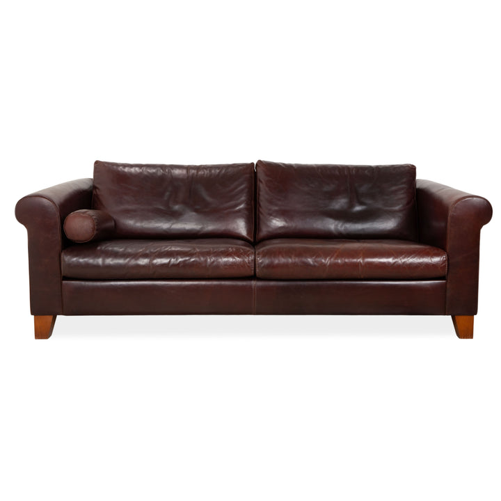 Machalke Amadeo Leder Dreisitzer Rot Braun Sofa Couch