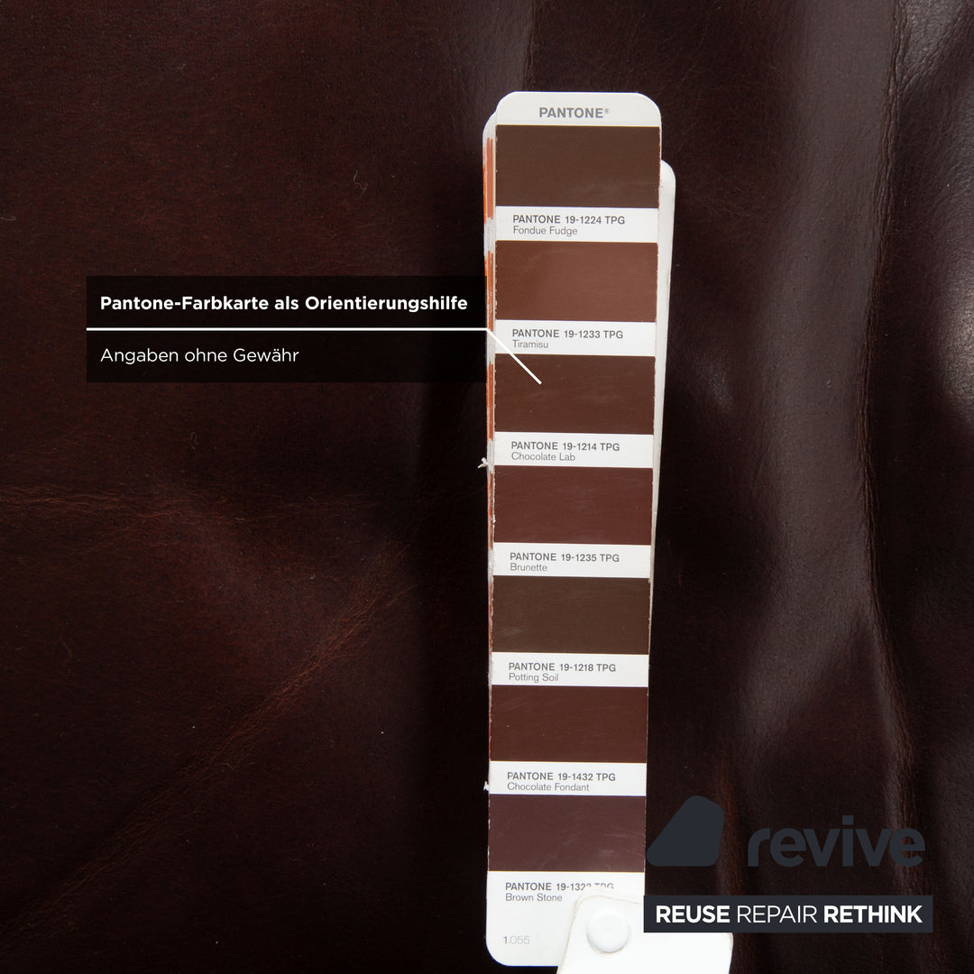 Machalke Amadeo Leder Dreisitzer Rot Braun Sofa Couch