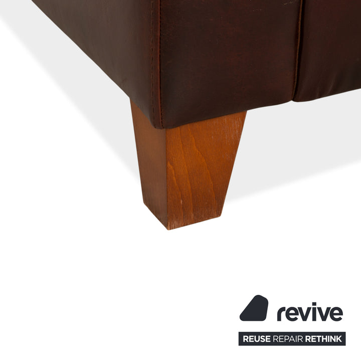 Machalke Amadeo Leder Dreisitzer Rot Braun Sofa Couch