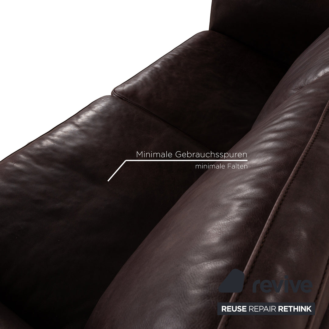 Machalke Amadeo Leather Two-Seater Brown Sofa Couch