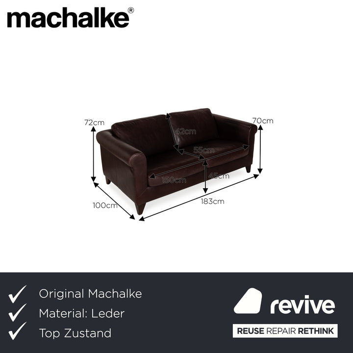 Machalke Amadeo Leder Zweisitzer Braun Sofa Couch