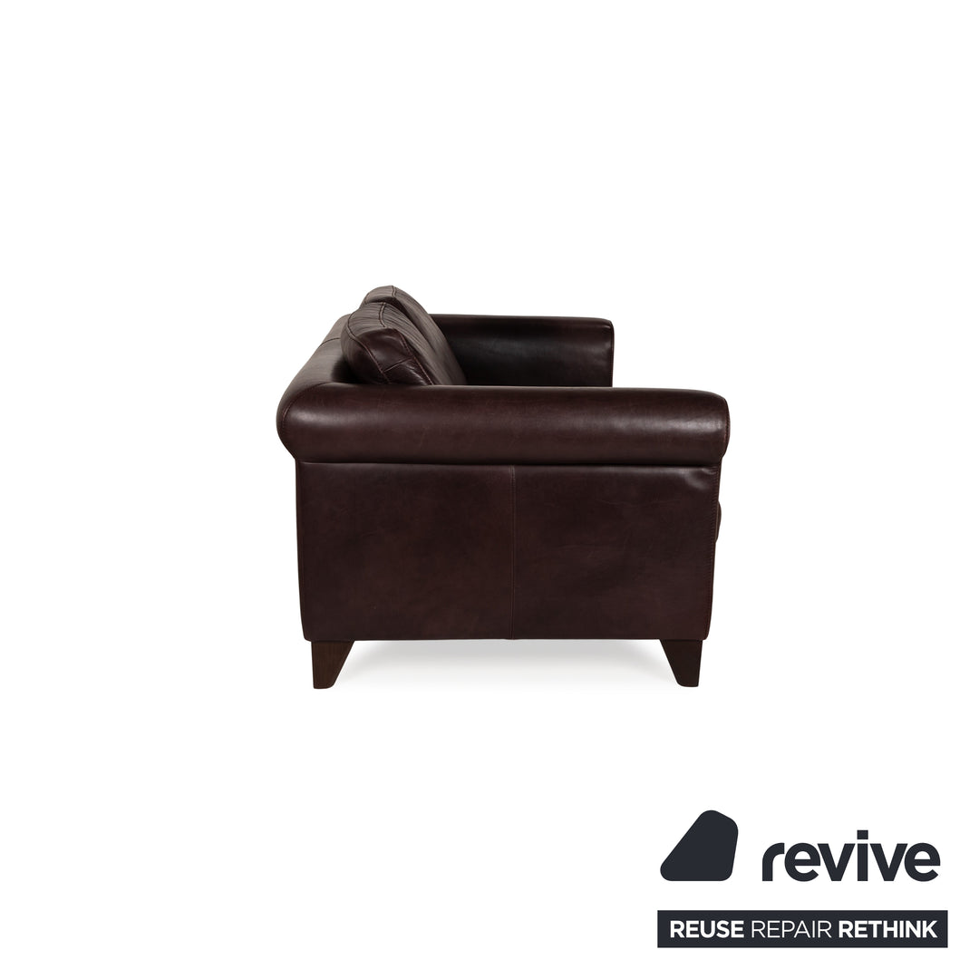 Machalke Amadeo Leather Two-Seater Brown Sofa Couch