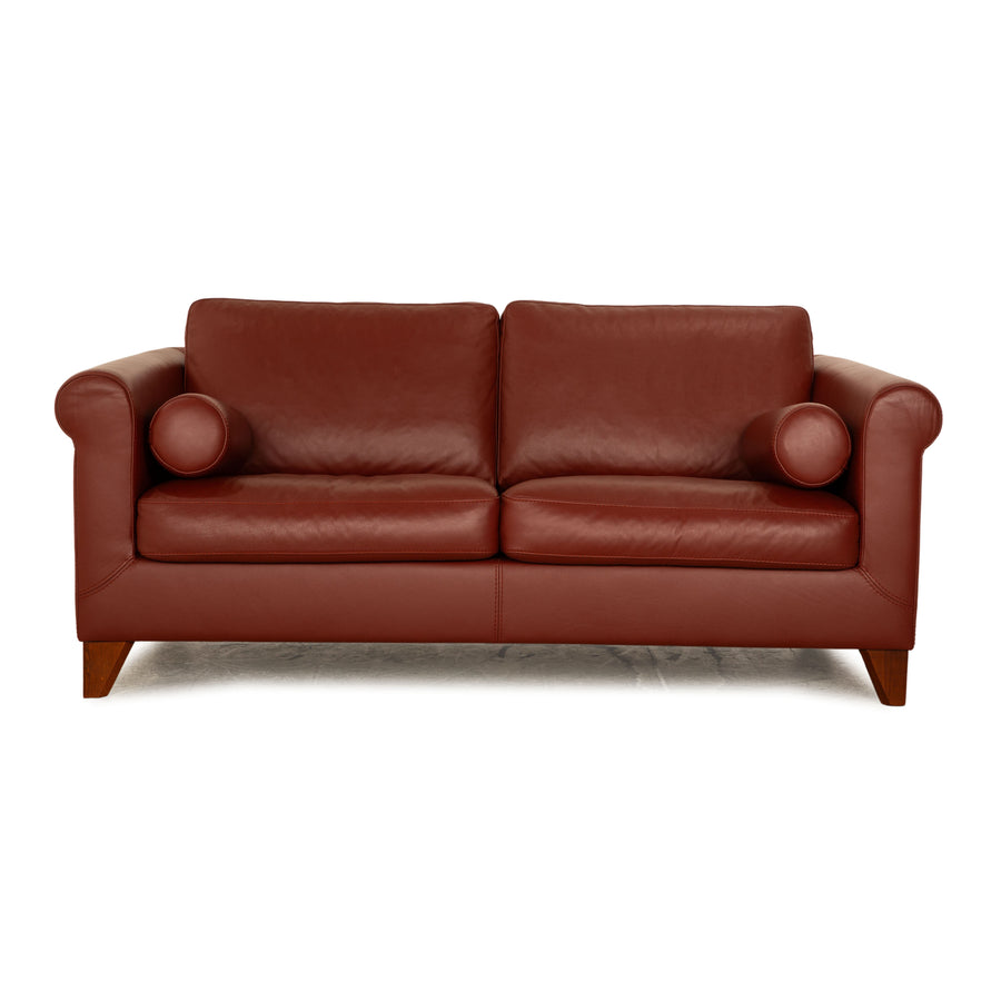 Machalke Amadeo Leder Zweisitzer Rot Sofa Couch