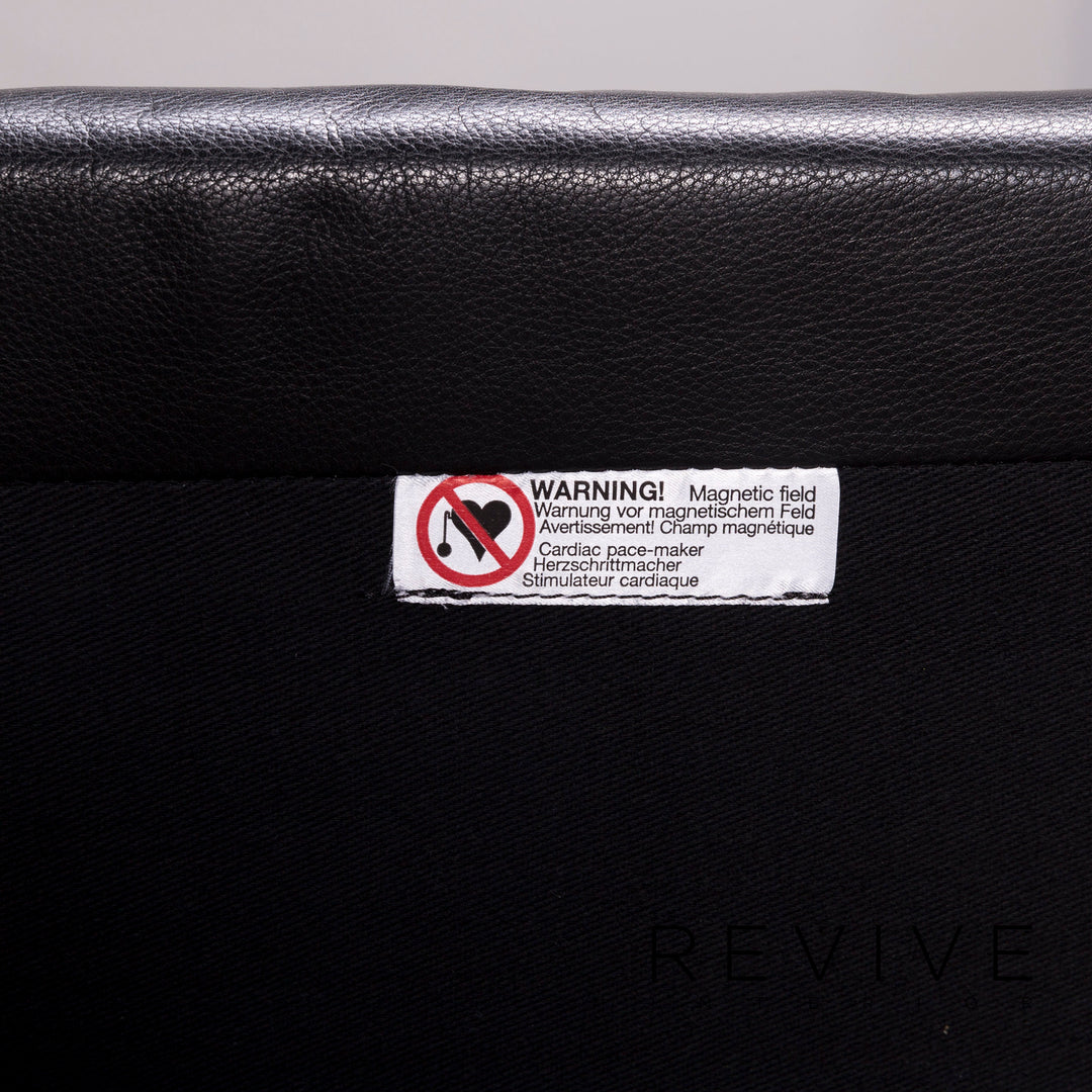 Machalke Black Jack Leder Sofa Schwarz Ecksofa #11665