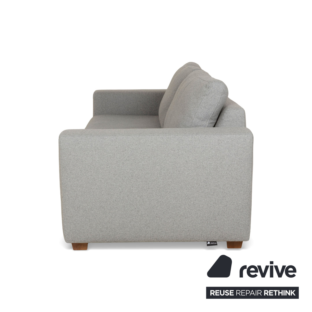 Machalke Dreisitzer Stoff Grau Sofa Couch