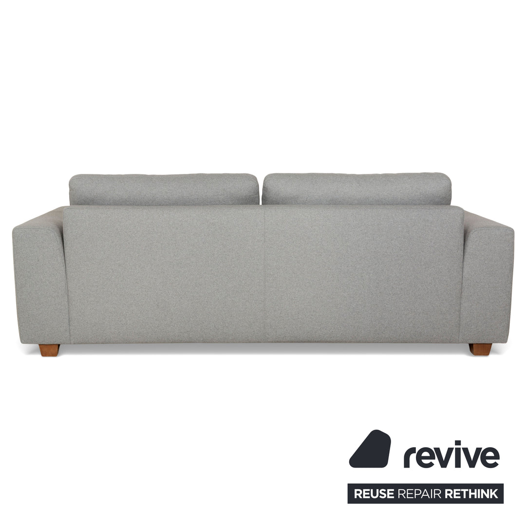 Machalke Dreisitzer Stoff Grau Sofa Couch