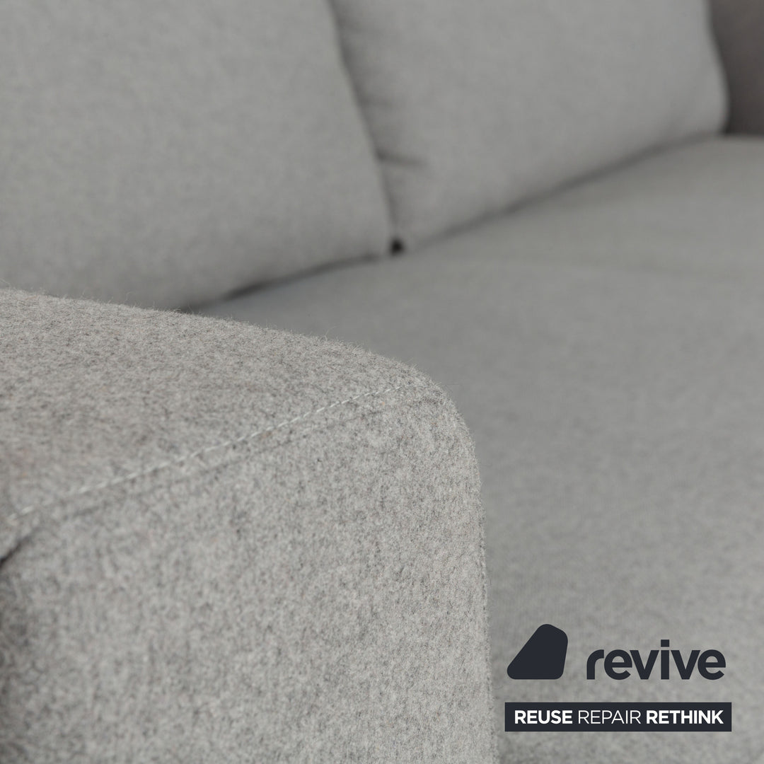 Machalke Dreisitzer Stoff Grau Sofa Couch