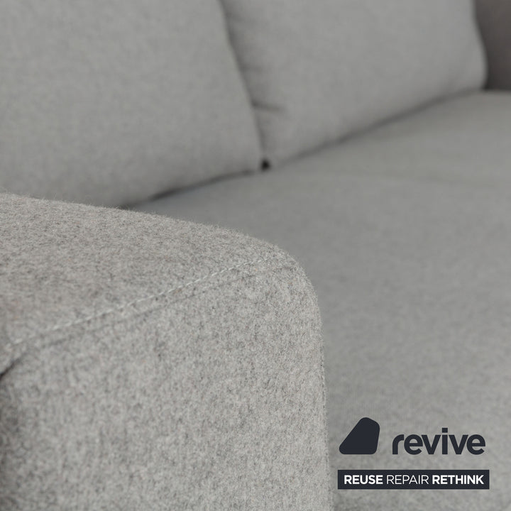 Machalke Dreisitzer Stoff Grau Sofa Couch