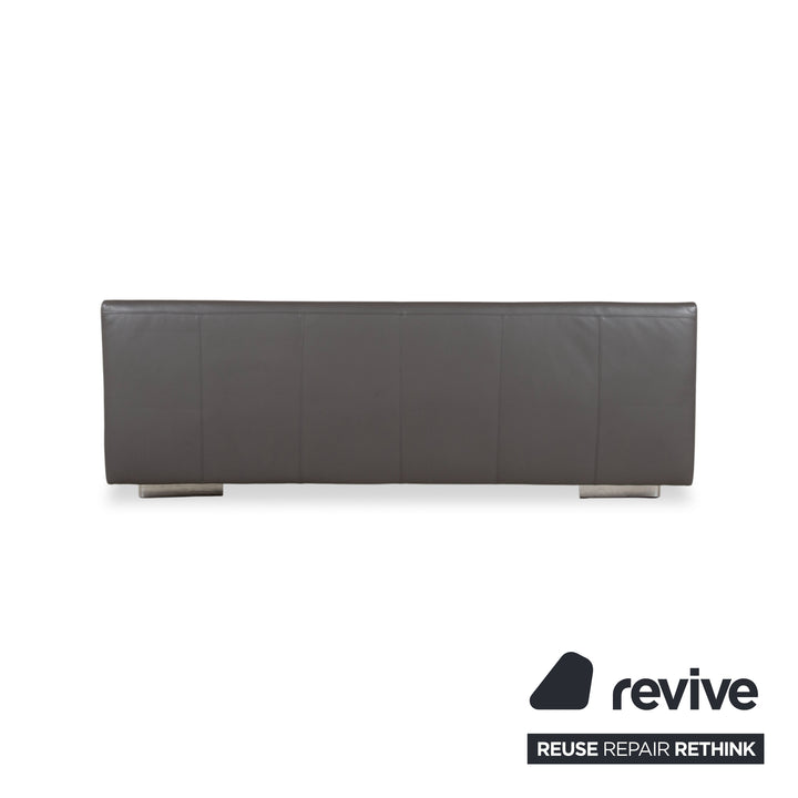 Machalke Leder Bett Grau Schlafzimmer