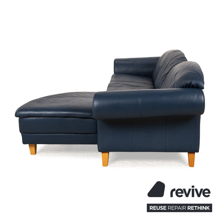 Machalke Leder Ecksofa Blau Recamiere Rechts Sofa Couch