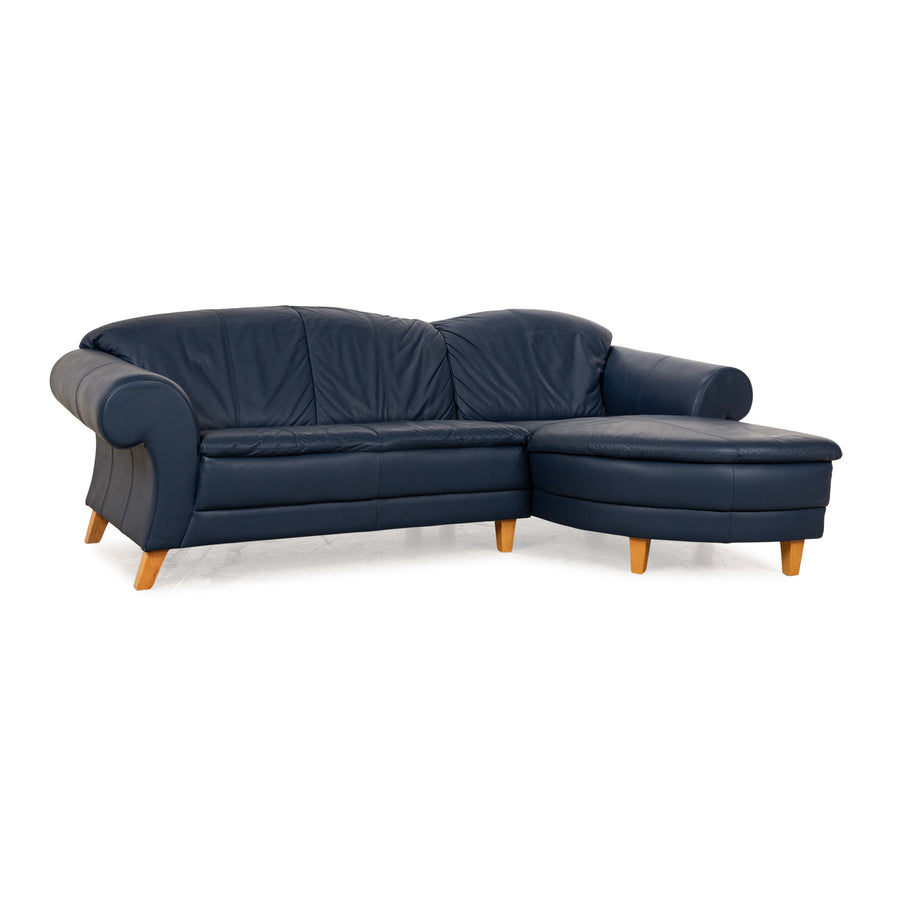 Machalke Leder Ecksofa Blau Recamiere Rechts Sofa Couch