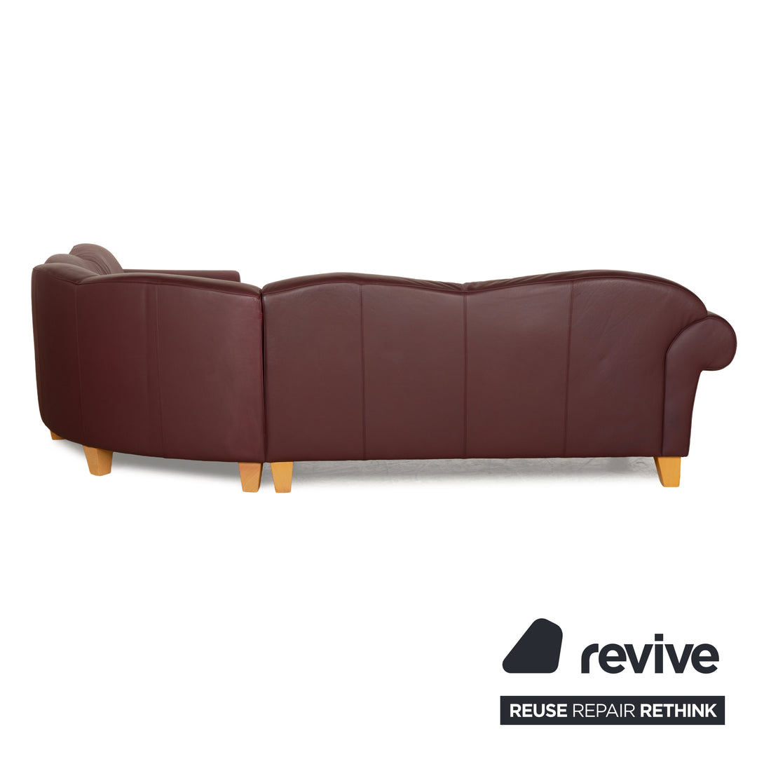 Machalke leather corner sofa brown red sofa couch