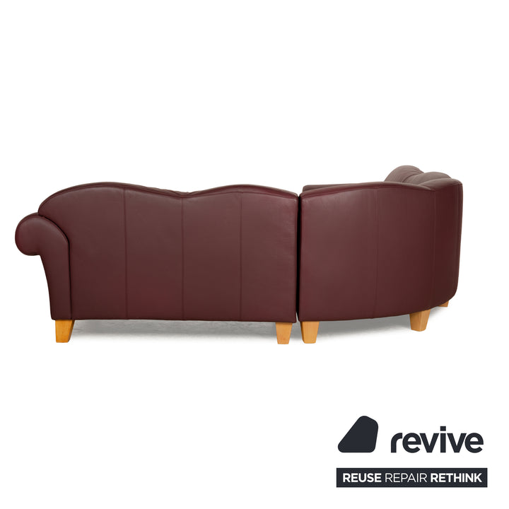 Machalke leather corner sofa brown red sofa couch