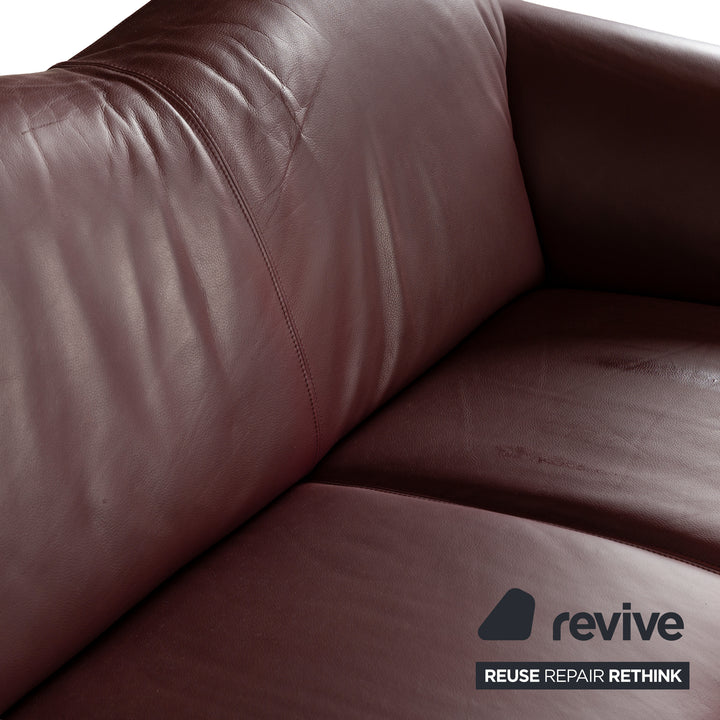 Machalke leather corner sofa brown red sofa couch