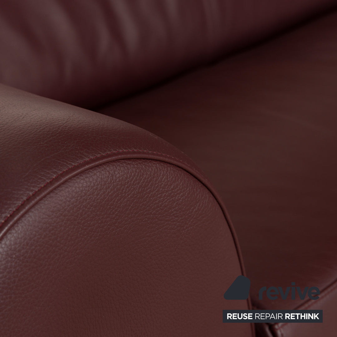 Machalke leather corner sofa brown red sofa couch