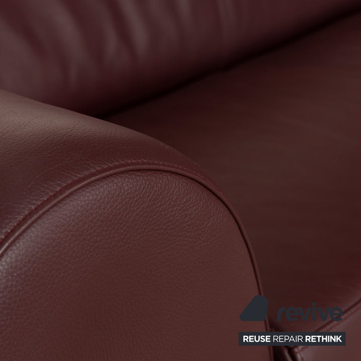 Machalke leather corner sofa brown red sofa couch