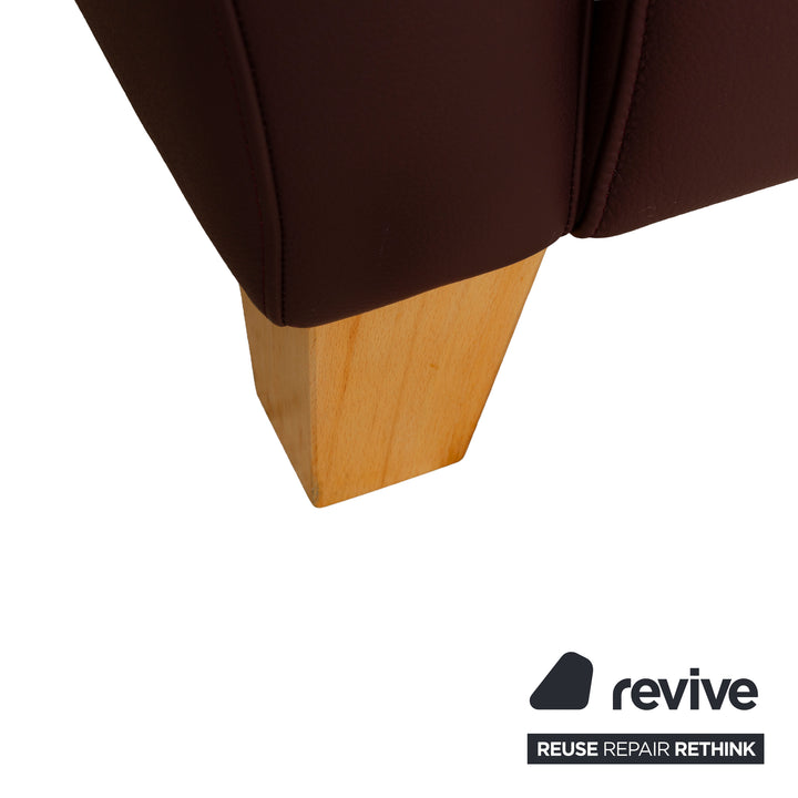 Machalke leather corner sofa brown red sofa couch