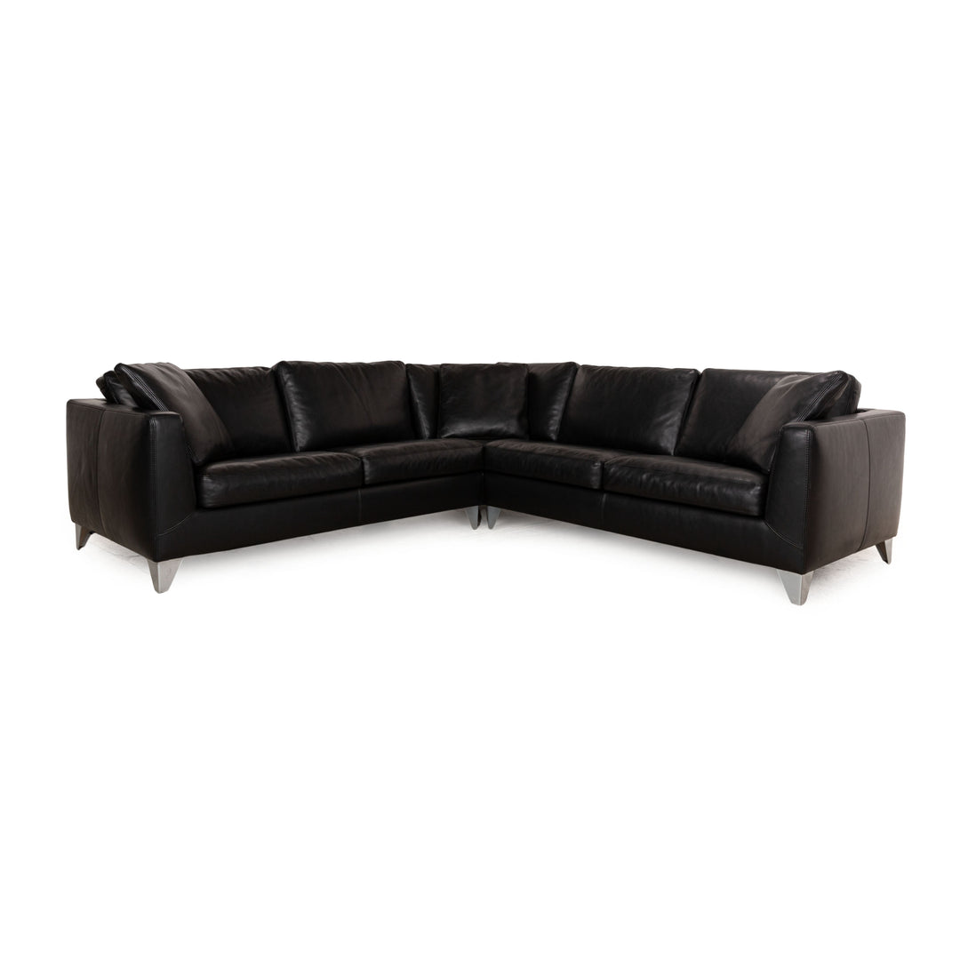 Machalke Leder Ecksofa Schwarz Sofa Couch