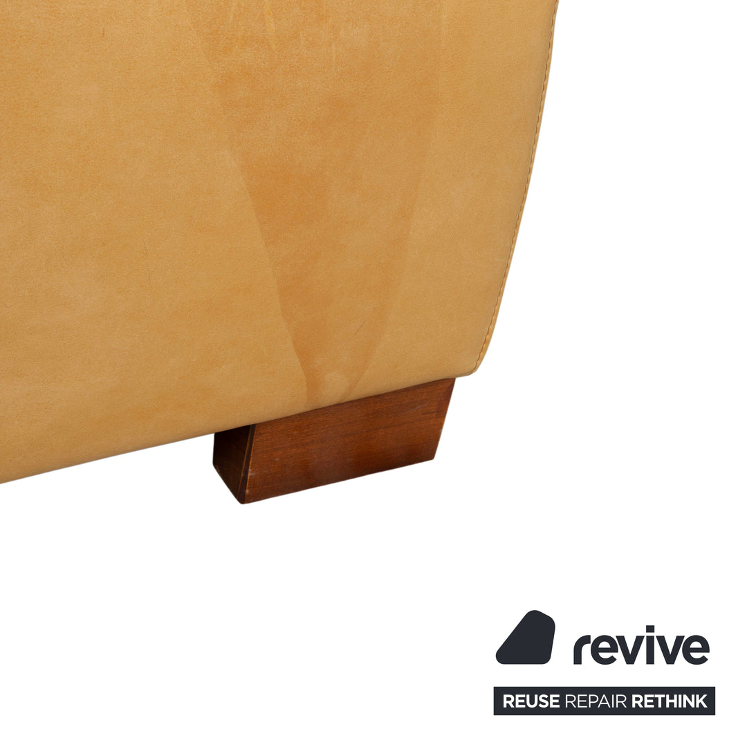 Machalke Leder Hocker Gelb Cognac