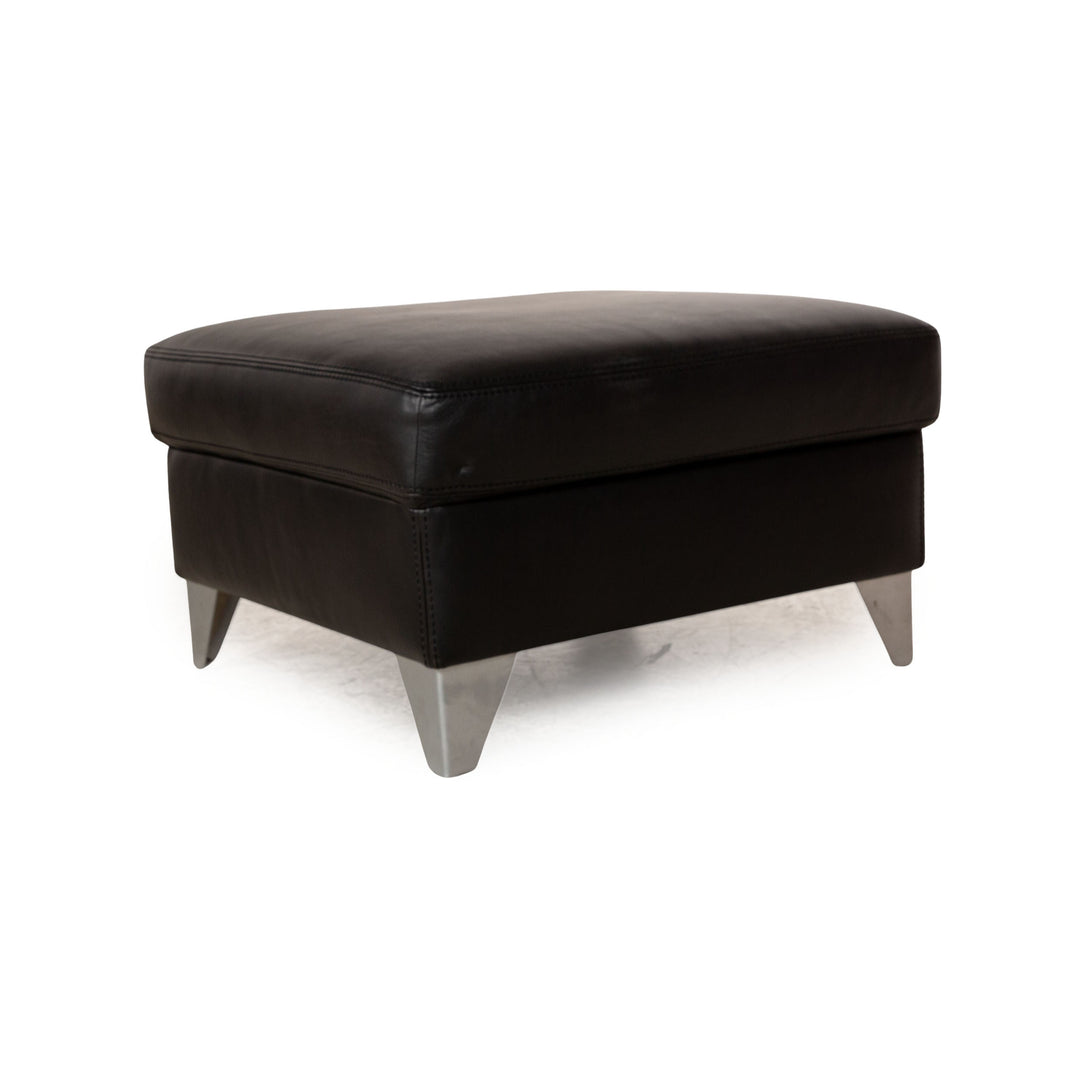 Machalke Leather Stool Black