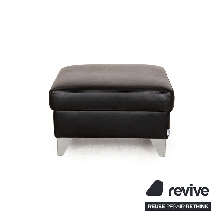 Machalke Leather Stool Black