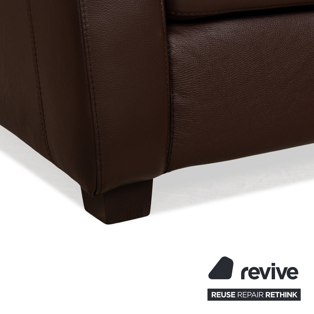 Ensemble de fauteuils en cuir Machalke marron 2x fauteuils
