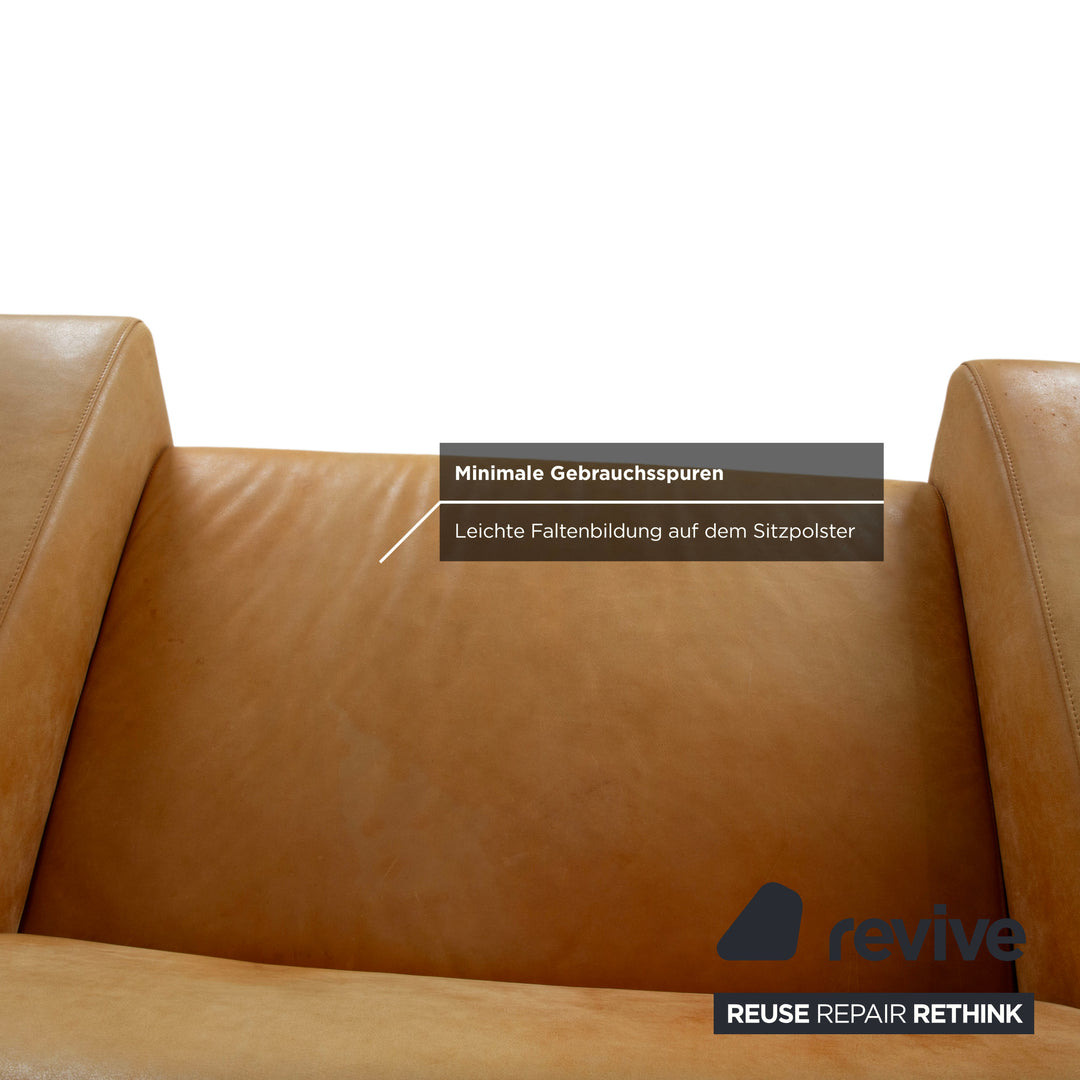 Machalke Leder Sessel Gelb Cognac