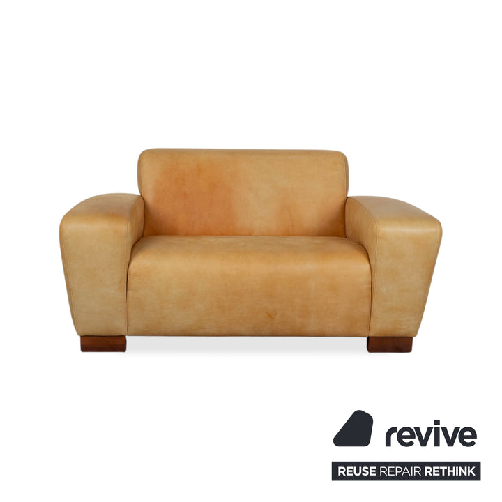 Machalke Leder Sessel Gelb Cognac