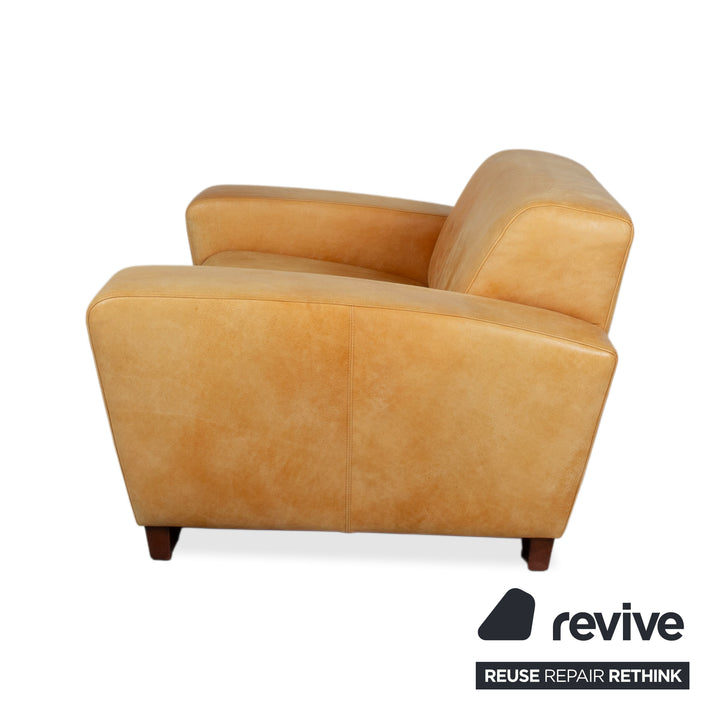 Machalke Leder Sessel Gelb Cognac