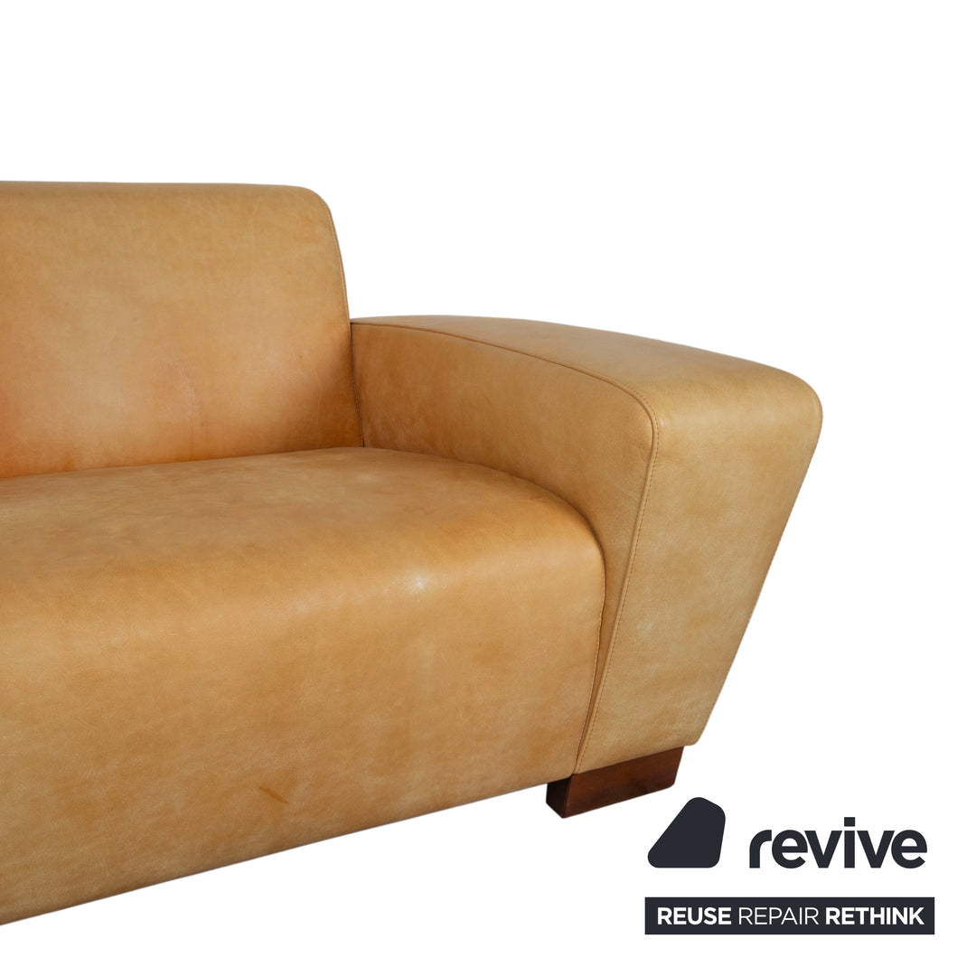 Machalke Leder Sessel Gelb Cognac