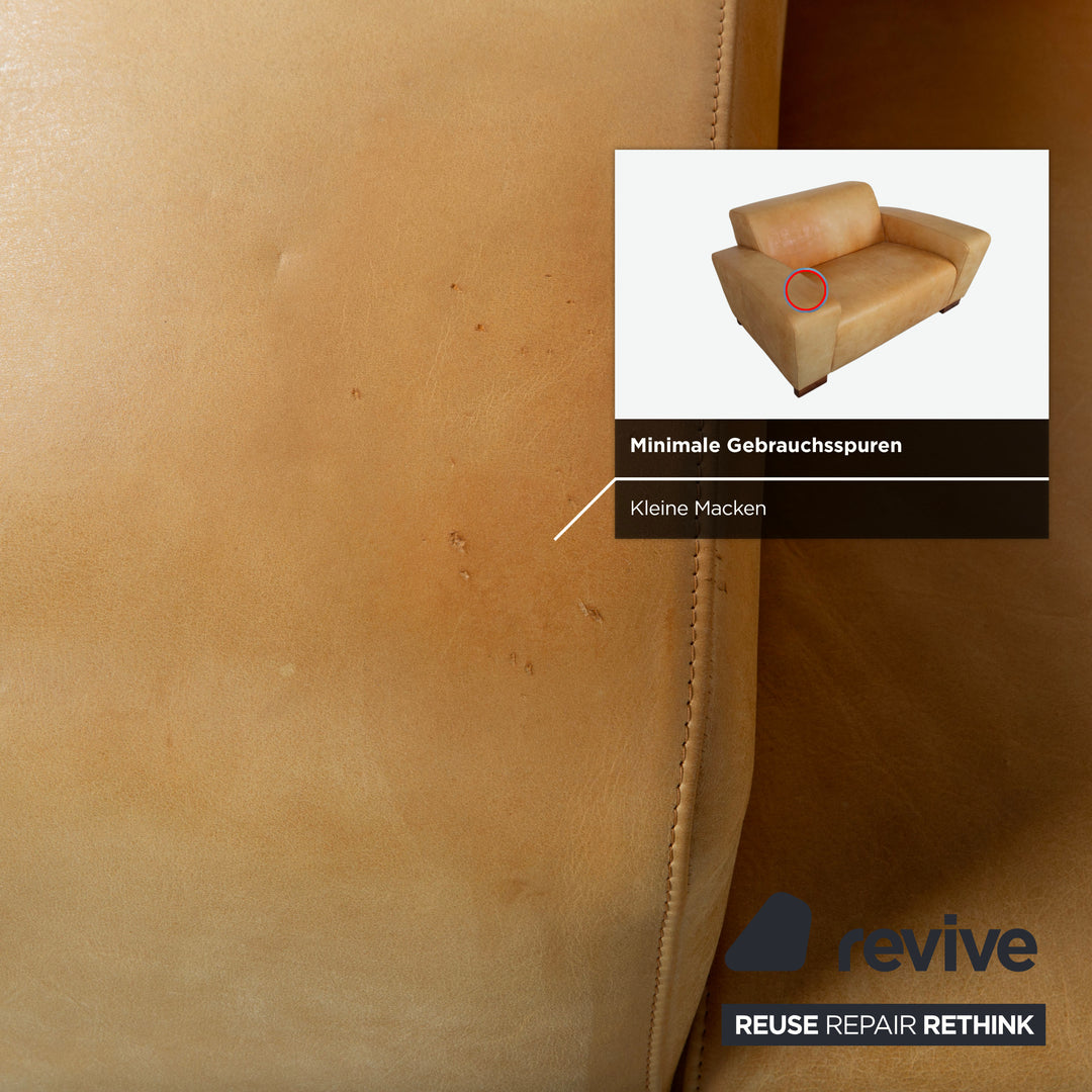 Machalke Leder Sessel Gelb Cognac