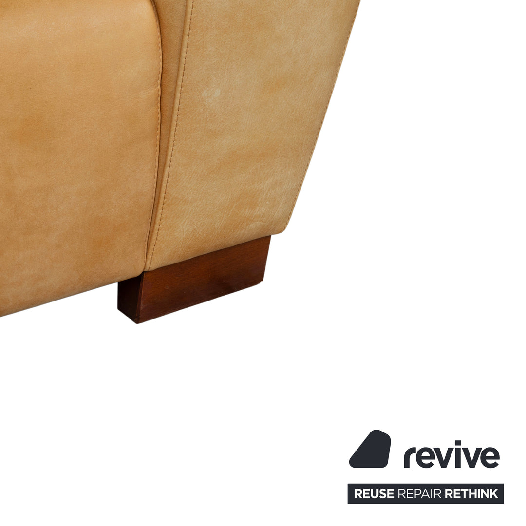 Machalke Leder Sessel Gelb Cognac