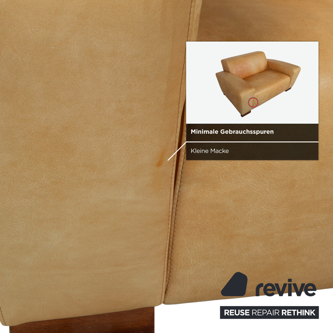 Machalke Leder Sessel Gelb Cognac