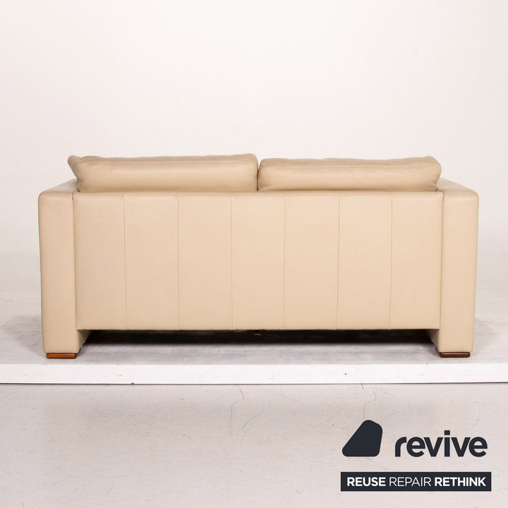 Machalke Leder Sofa Beige Zweisitzer Couch #14786