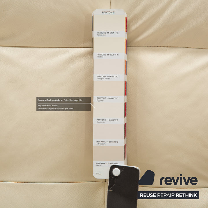 Machalke Leder Zweisitzer Creme Sofa Couch OUTLET